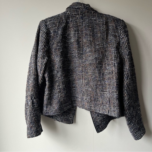 NWT Addition Elle Asymmetric Zip Up Jacket with Collar Size 18 tweed - Picture 12 of 12